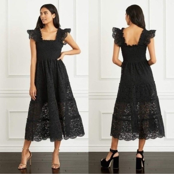 HILL HOUSE COLLECTOR’S EDITION ELLIE NAP DRESS BLACK LACE SHEER size XXL NWT - Picture 1 of 4